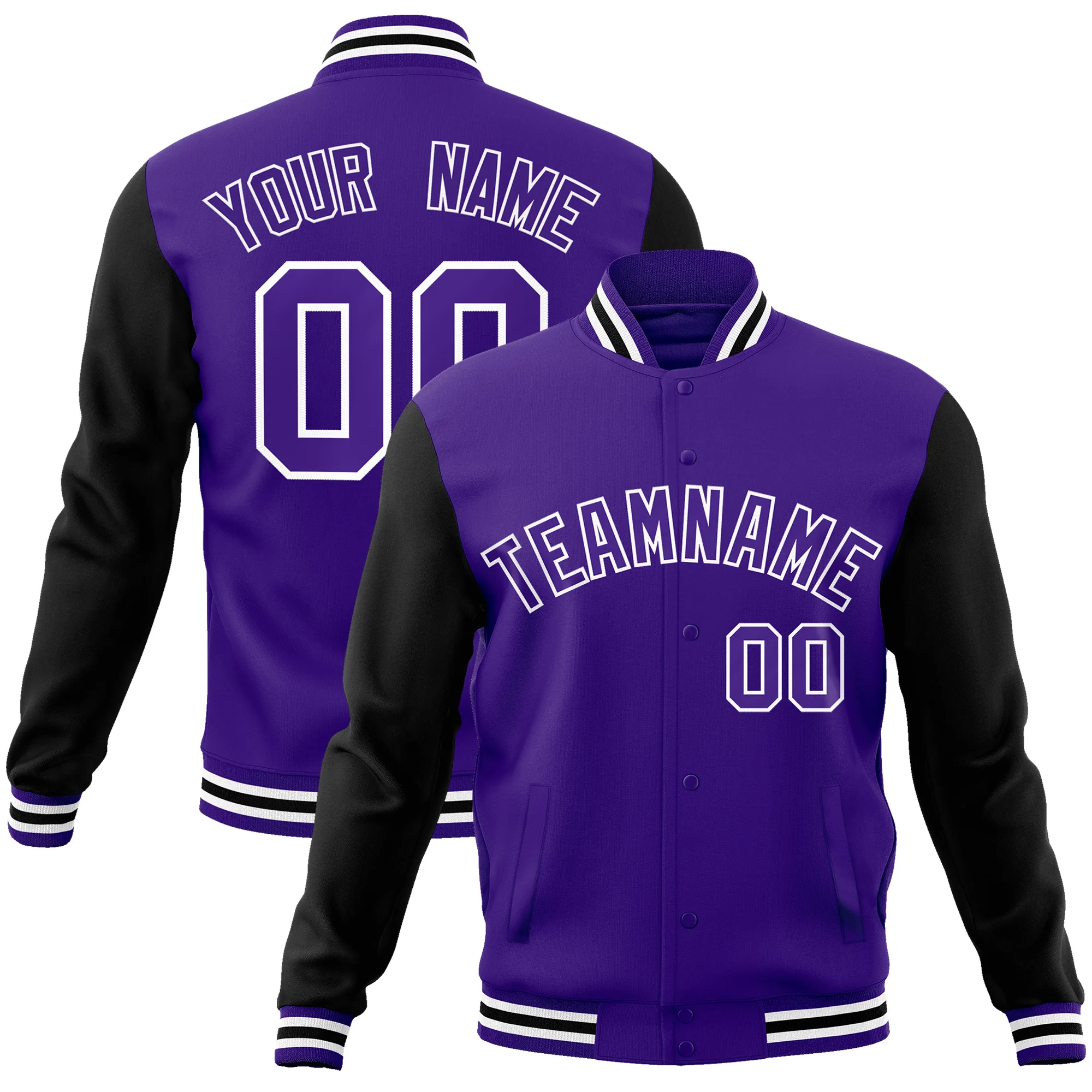 Custom Baseball Jacket Personalized Stitched Letter Name Number Cotton Letterman Varsity Jacket For Adults