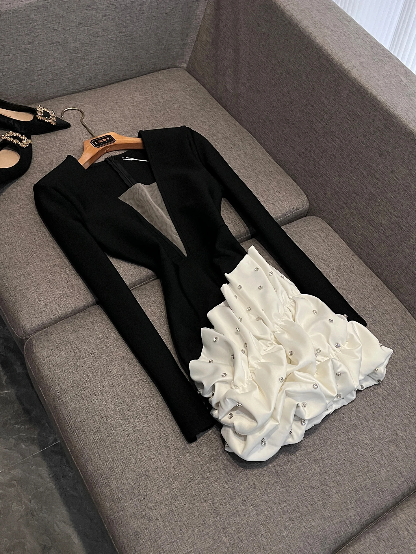 

Сексуальное черное длинное облегающее платье с асимметричными вставками и завышенной талией для женщин, модель Ciwalk, цельное, подходит для индивидуального заказа