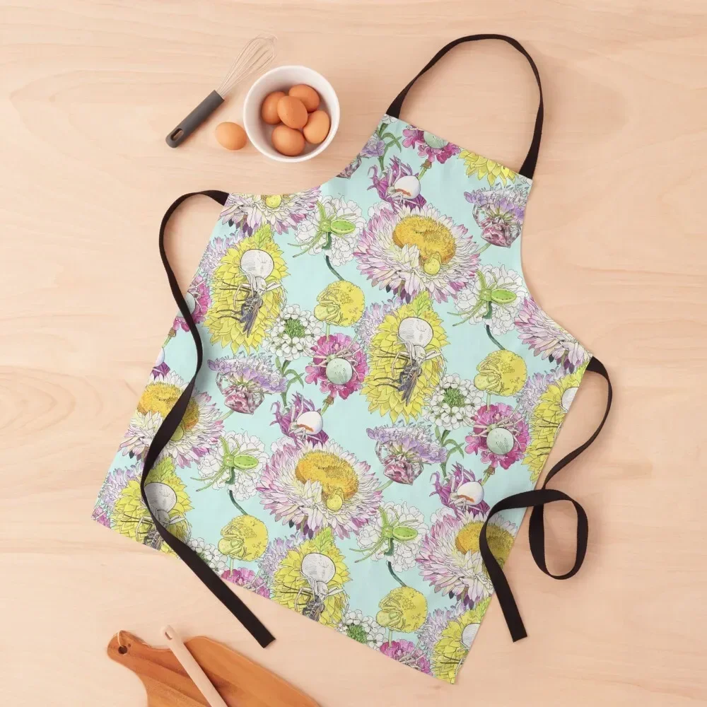 

Crab spiders! [mint] Apron Kitchen Tools kitchen gadgets Manicurists Camping Apron