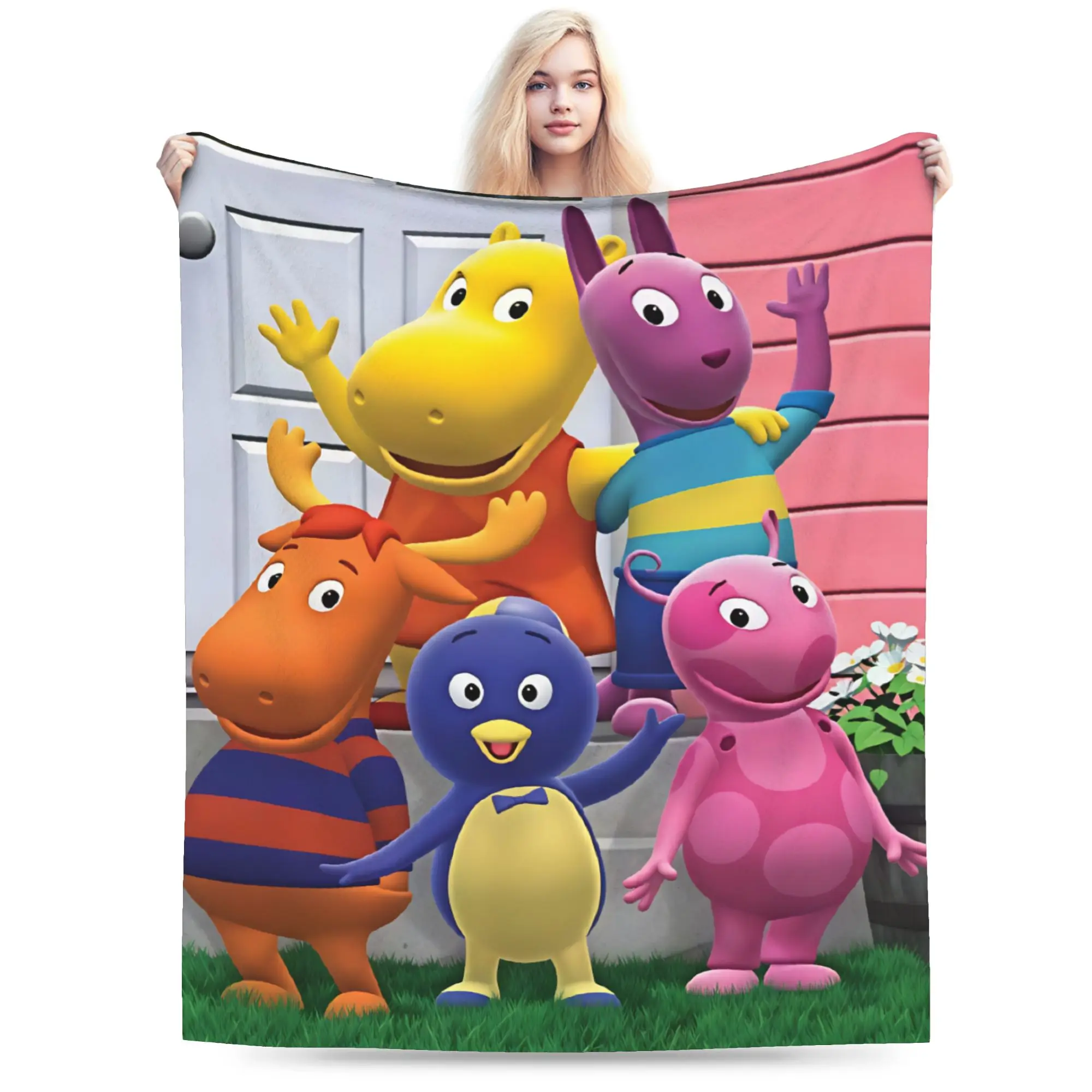 The Backyardigans  Plush Blanket Boy Girl  Flannel Throw Blanket For Bedroom Super Warm Custom DIY Quality Bedspread Gift