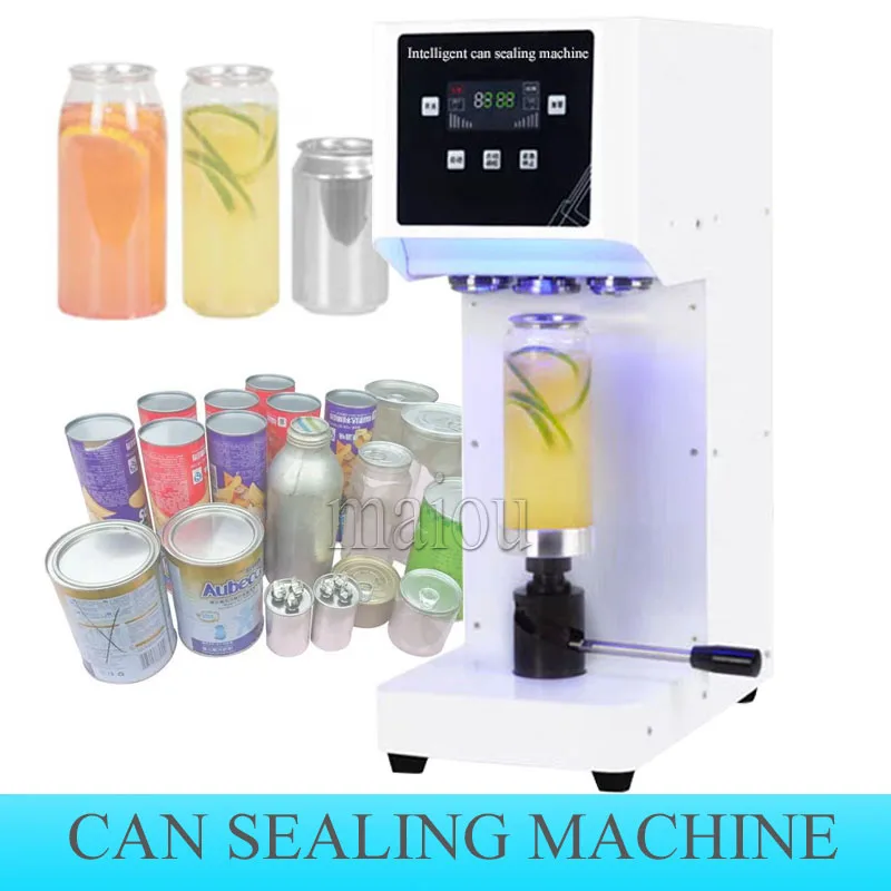 

Commercial Automatic Intelligent Tin Can Sealing Machine Soda Sealer Cup Body Rotation Aluminum Beer Bottles Jar Seamers