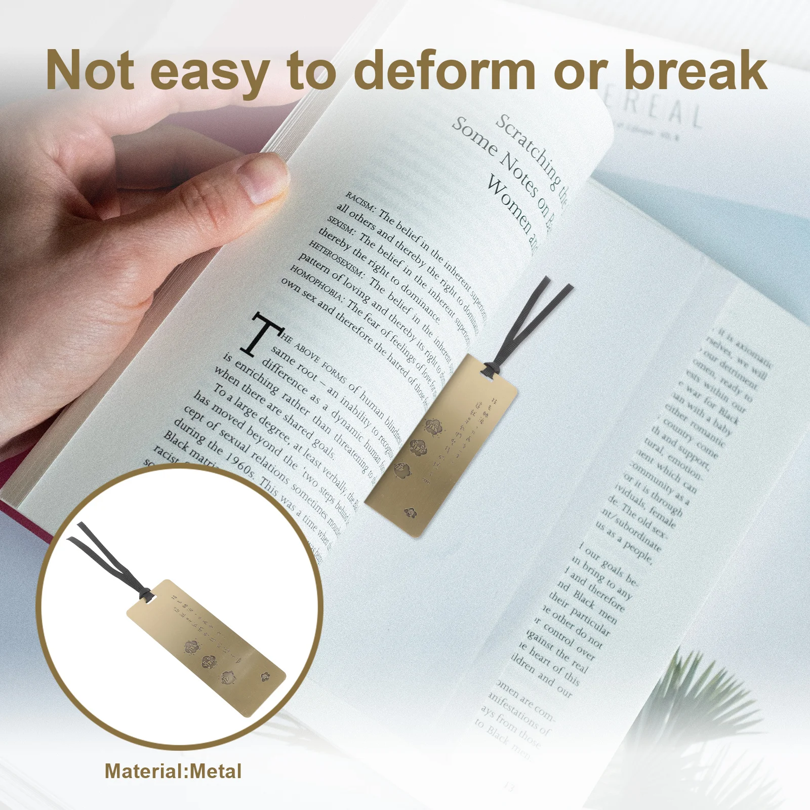 

Metal Bookmark Patterned Sturdy Lightweight Book Mark Reading Aid for Students Bookmarks Gift Bookmarks for Women