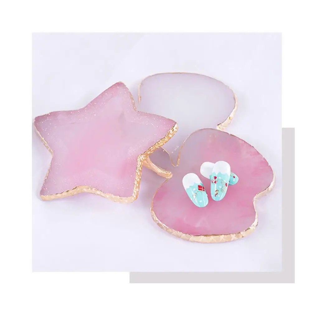 

Nail Resin Material Smooth Texture Stylish Manicure Palette Easy Clean Color Display Plate Professional Use