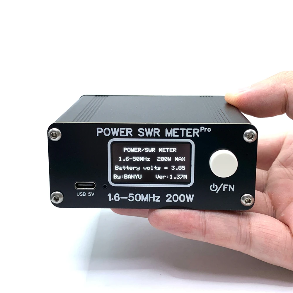 Imagem -02 - Medidor Swr de Ondas Curtas Oled Mais Bateria de 50 Horas 200w 1.650mhz 0.5w hf Pro hf Pwr Swr