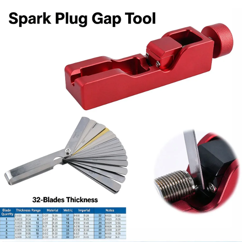Universal Spark Plug Gap Tool Adjustable Electrode Gapper for 10/12/14/16mm Thread Spark Plugs Spark Plug Gapper Adjustment Tool