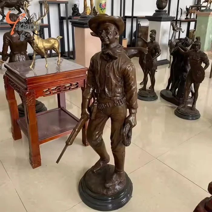 Custom Cast Metal Army Soldier Sculptures Bronze and Brass Figurines for Home Decor and Gifts