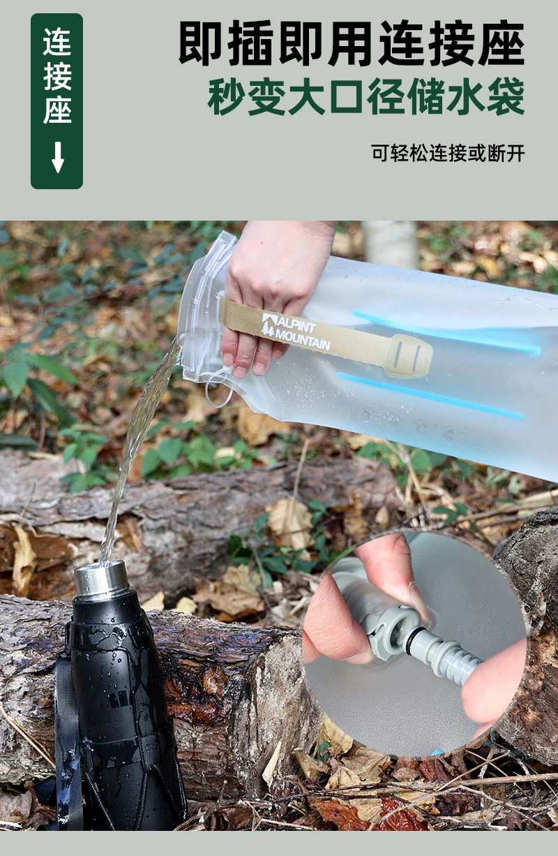 3L Hydration Bladder BPA-Free Leak Proof Durable Water Reservoir for Cycling,Hiking,Running,Climbing,Biking TPU Material High-Fl