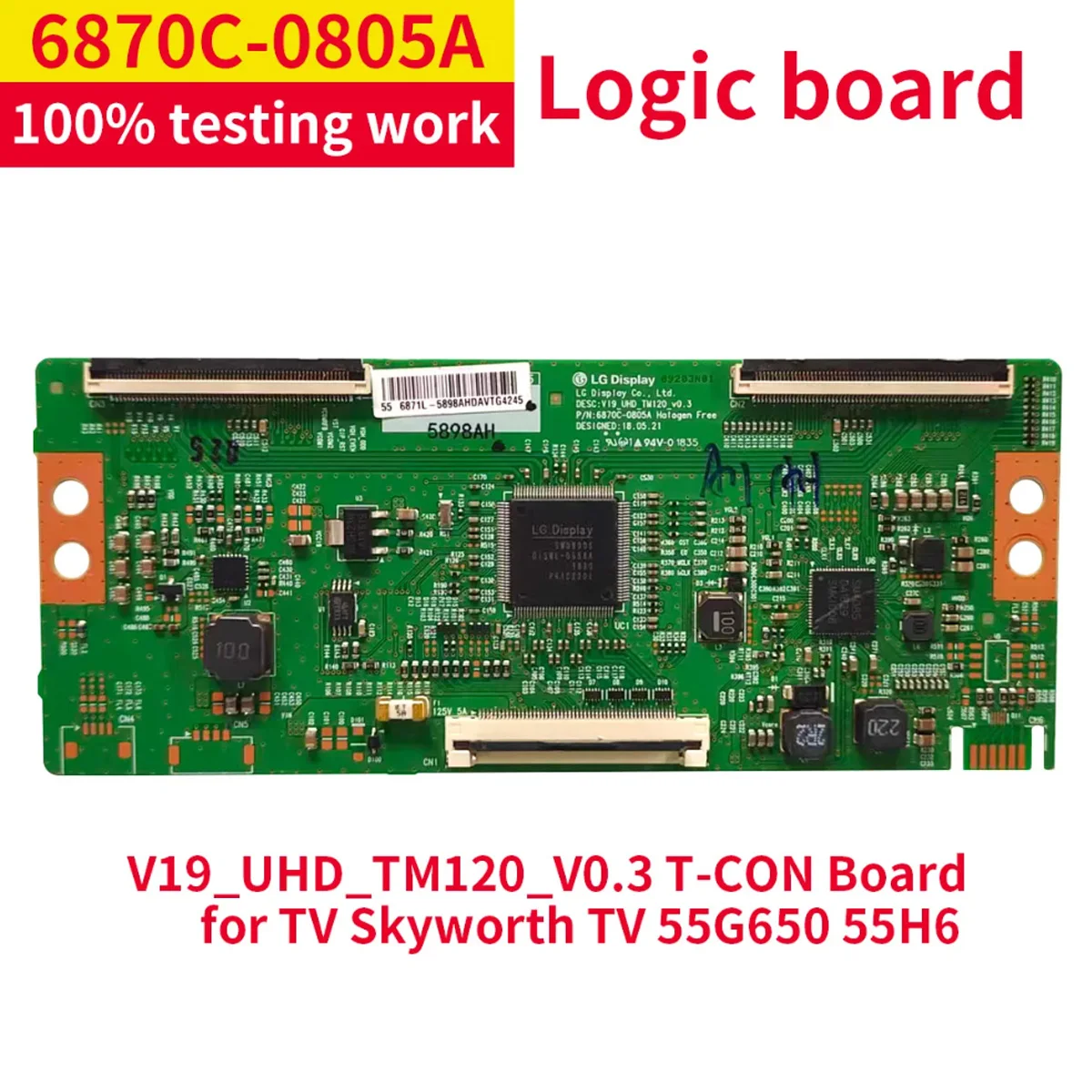 

6870C-0805A Logic T CON BOARD for 49/55G650 65C60 65H5 65H7S 65G35