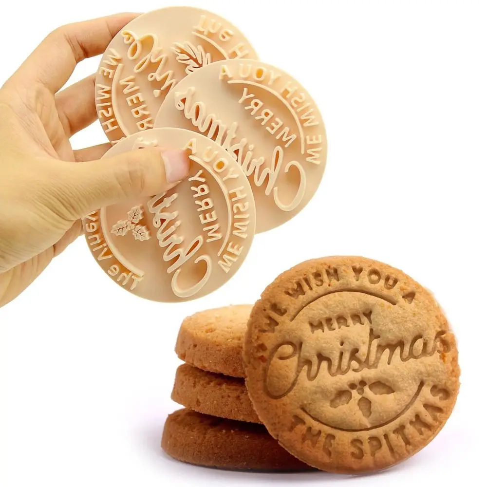 New 3D Merry Christmas Cookie Stamp Handcrafted Gift for Baking Funny Cookies Molds Kitchen Accessories Cookie Stamp