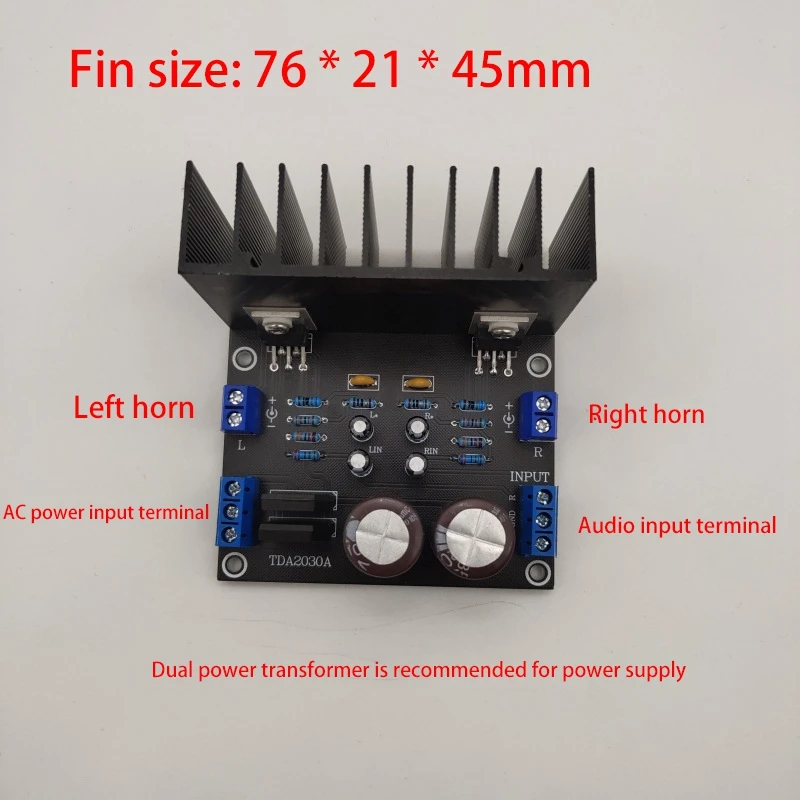 Kit amplificador de potência pura TDA2030A 2X15W Kit placa amplificadora de potência de canal duplo