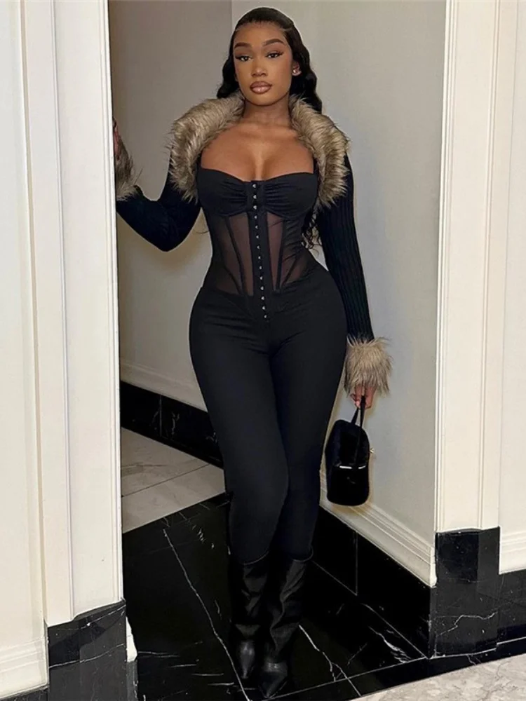 Wmstar-mono Sexy de corte bajo para mujer, venta al por mayor, transparente, elástico, adelgazante, trajes de Club de una pieza, compras, nuevo estilo