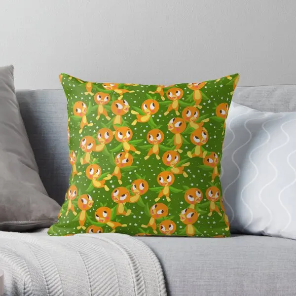 Orange Birdies  Printing Throw Pillow Cover Fashion Bedroom Car Wedding Case Sofa Office Comfort Pillows not include One Side