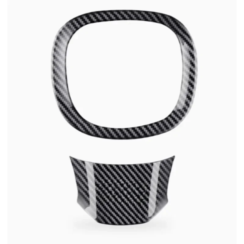 Silver Carbon Fiber Interior Steering Wheel Ring Decorative Frame Patch Automobile Part for Volvo XC60 XC90 S60 S90 V60 V90