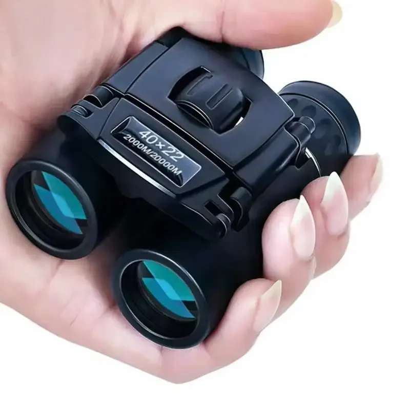Binoculares potentes HD 40x22, Mini telescopio plegable de largo alcance de 2000M, óptica FMC para acampar al aire libre, viajes, Deportes de caza
