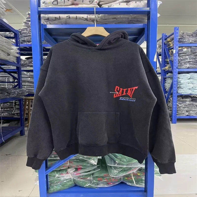 

Худи Saint Michael осенне-зимняя новинка свободного кроя с принтом-надписью