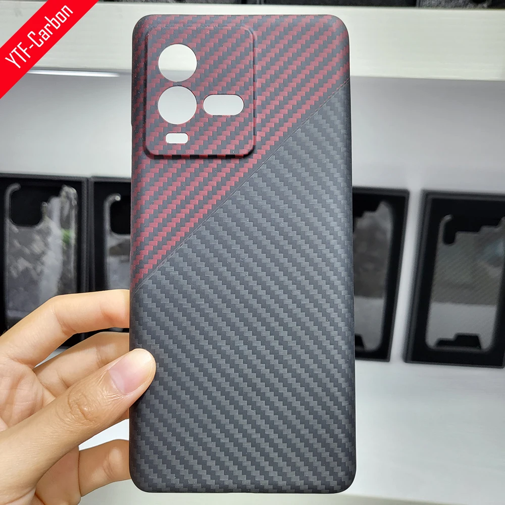 YTF-carbon carbon fiber Case For VIVO IQOO 10 5g Aramid fiber Ultra-thin IQOO 10PRO (legend) cover IQOO 5 PRO (Track) shell