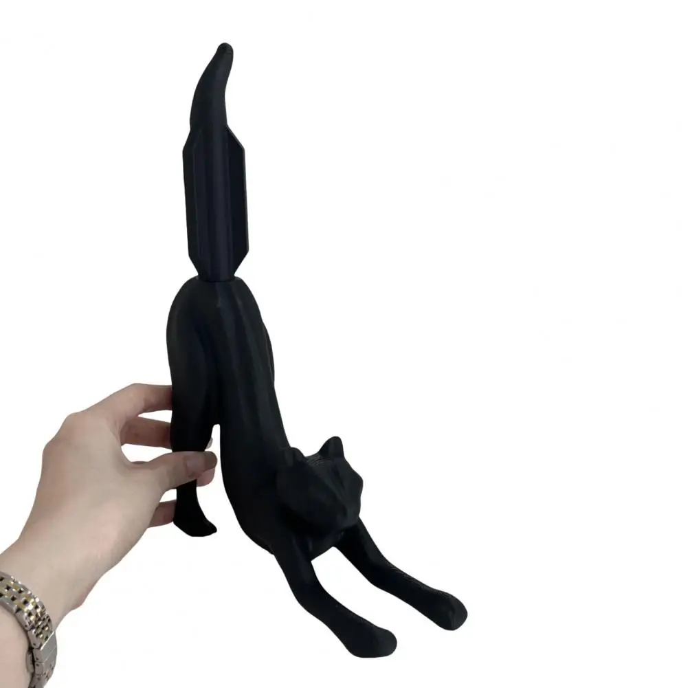 Cat Toilet Paper Holder Desktop Fun Roll Paper Holder Black Leopard Cat Toilet Roll Dispenser for Bathroom Decoration Storage