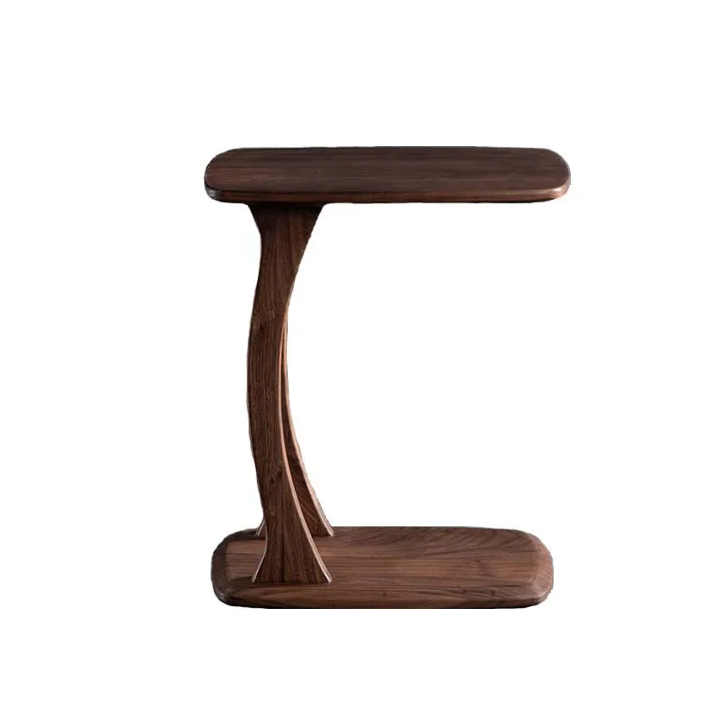 Modern simple black walnut, side table corner log bedside table, simple and movable