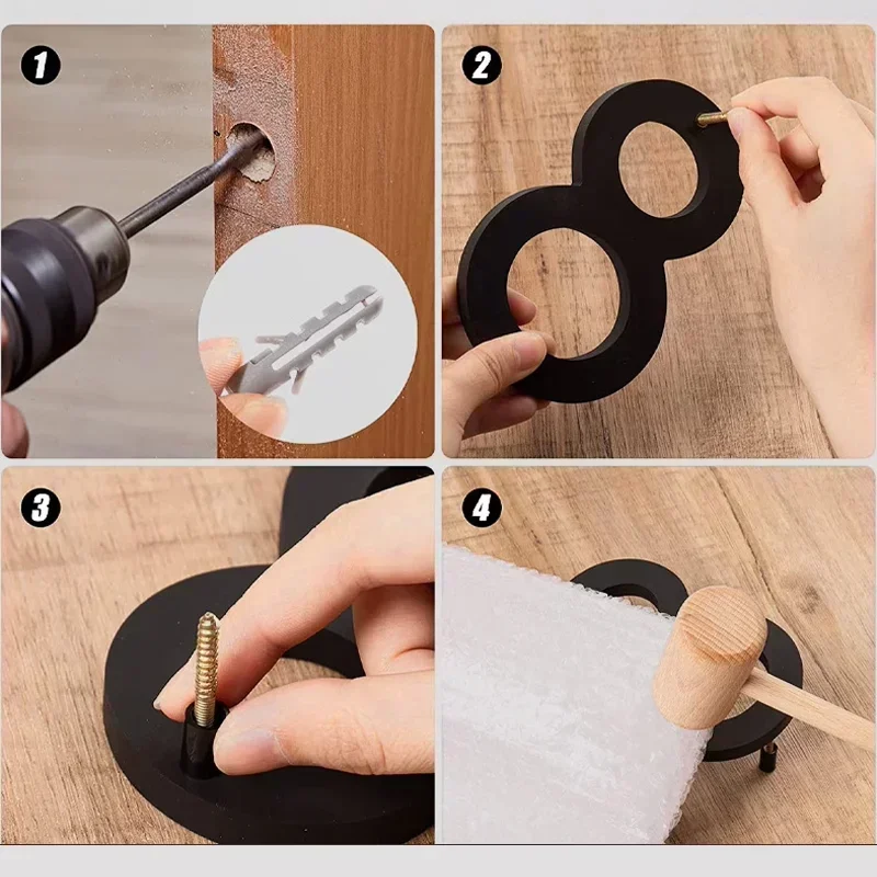 5-6 Inches House Number Outdoor 26 Letters Digital 0-9 Exterior House Numbers Address Plate Signs Name Plate Acrylic Custom Sign