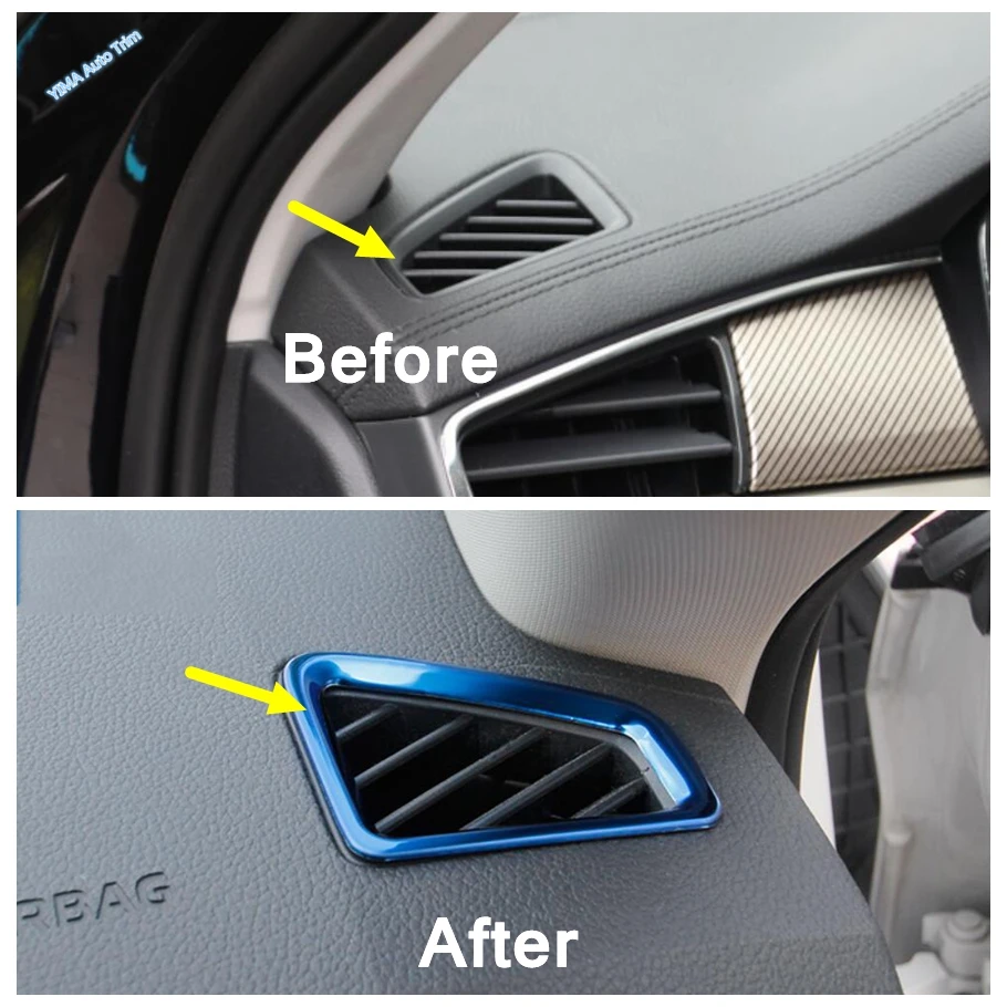 Dashboard Air Conditionnal Vent Cover Trim AC Outlet Panel Decoration Fit For Skoda Kodiaq 2017 - 2023 Car Interior Accessories