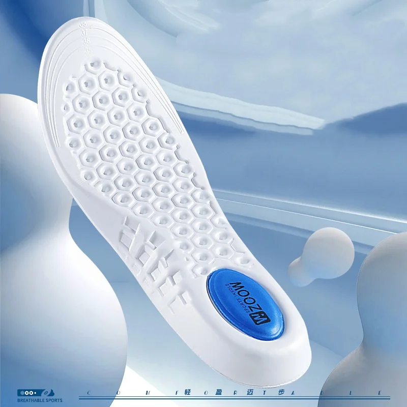 Shock-absorbing Sports Insoles Men Sweat-absorbing Deodorizing Women's High-elasticity Running Basketball Sports Insoles