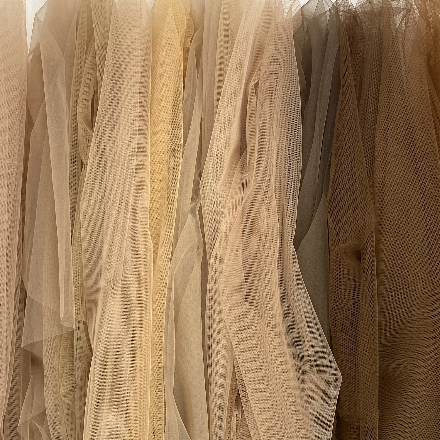 5 Yards NYLON Tulle Fabric Illusion Tulle Mesh Fabric Skin Color Mesh for Dresses Illusion Net Transparent Soft Nude Color Tulle