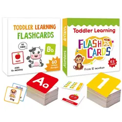 Toddler Learning Flash Cards Alphabet Letters Words Flashcards Kindergarten Montessori Early Development Toys Teaching Aids