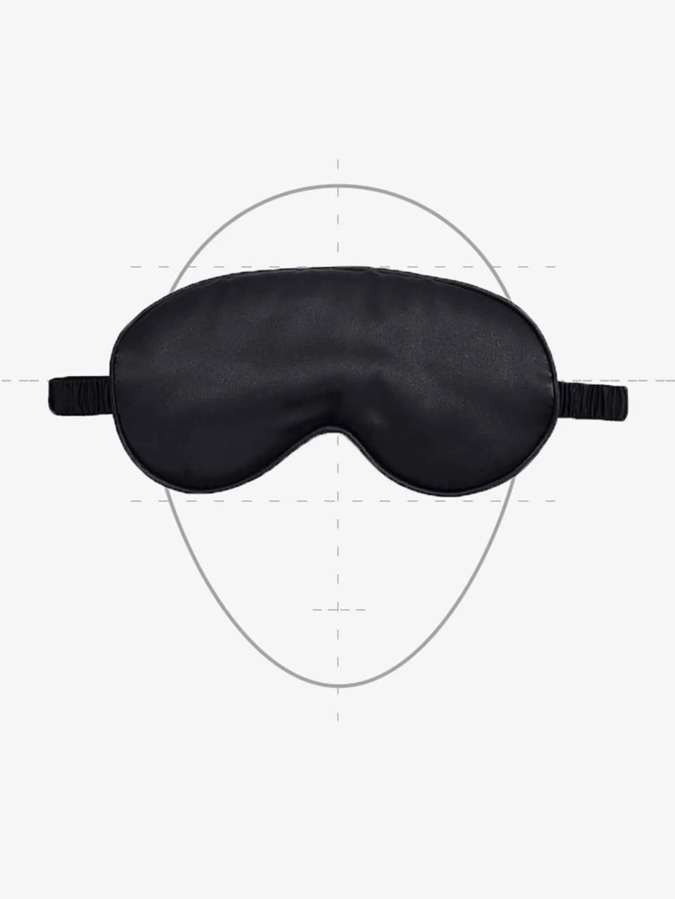 1PC-Double-Sided Artificial Silk Eye Mask Eye Shield Breathable Silk Eye Mask Bag Elastic Lunch Break Sleep Shading