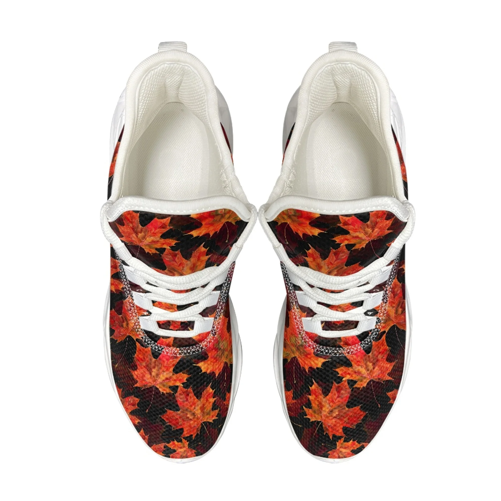 XIXIRIMIDO Wide Toe Running Shoes Women's Sneakers and Casual Shoes Zapatillas De Mujer Comfy Thanksgiving Maple Leaf Shoes