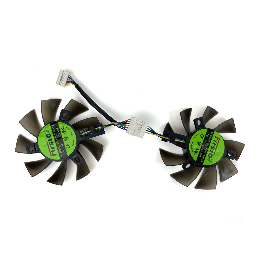 Cooling FD8015U12D T129215BU 6pin 75mm GTX 1660 Ti Cooler For ASUS TUF GTX1660TI 1660 1650 RTX2060 Graphics Card Cooler Fan