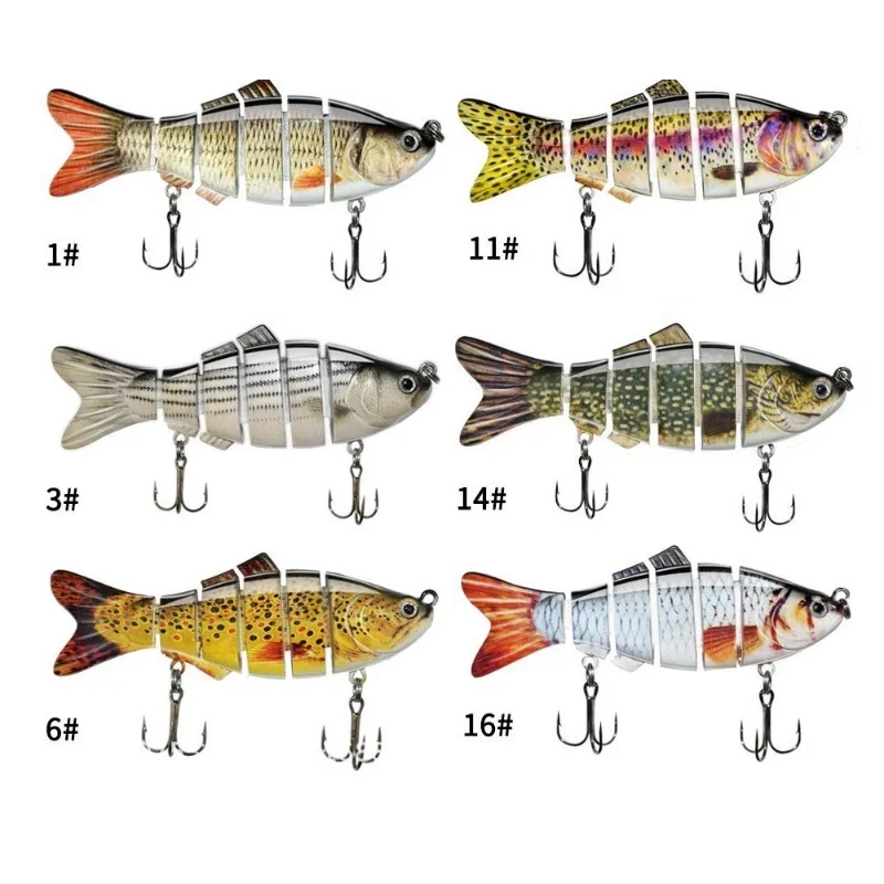 

Fishing wobbler Lifelike 6/7 Segment Swimbait Crankbait Hard Bait Slow 10cm 17g 15g Artificial Lures Fishing Tackle