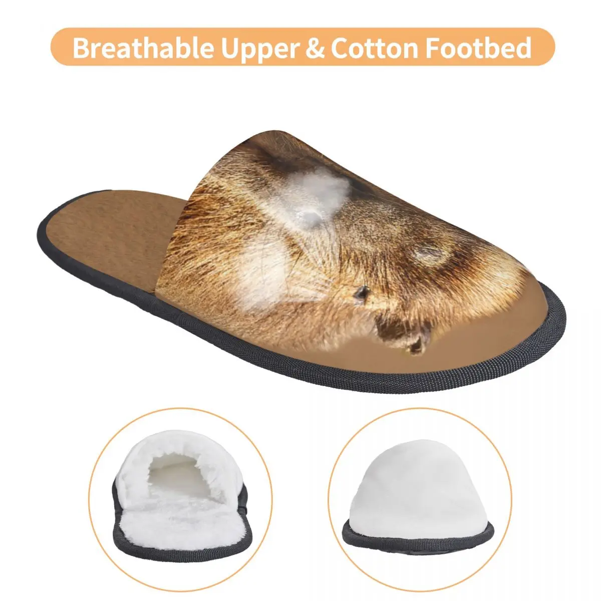 Chinelos de capivara para mulheres, chinelos macios de espuma de memória personalizados, cochilando ao sol, sapatos macios, interiores e ao ar livre