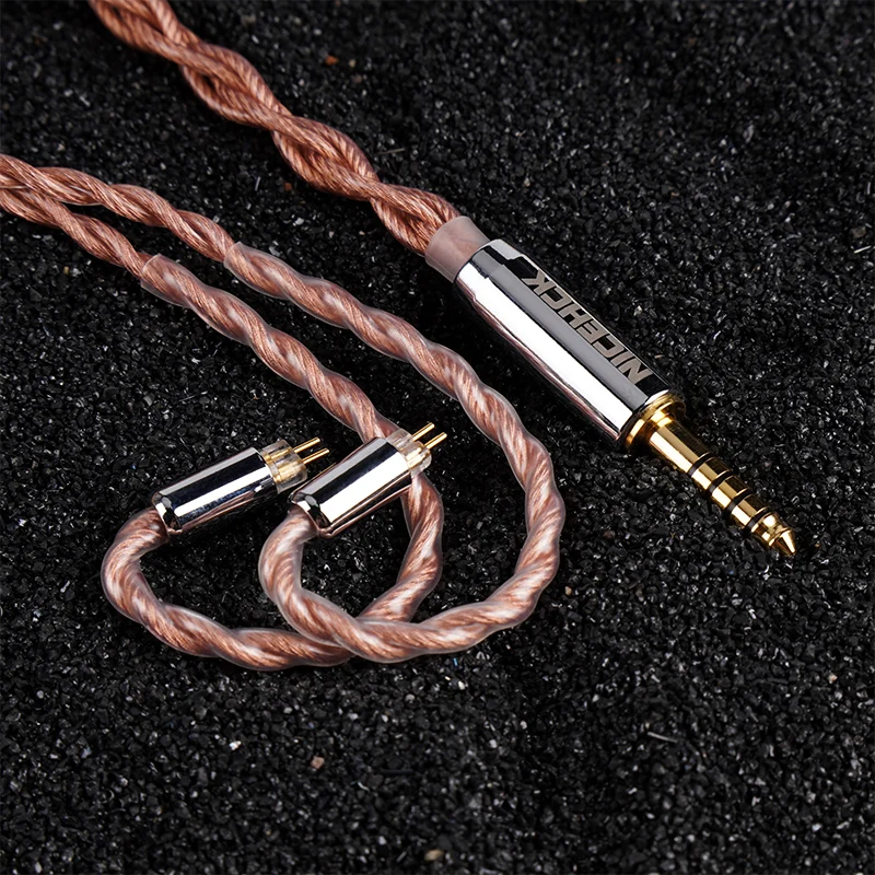 NiceHCK EarlOFC 5N OFC+5N Silver Plated OFC Earbud Upgrade HIFI Cable 3.5/2.5/4.4mm MMCX/0.78mm 2Pin for Bravery Winter Blessing