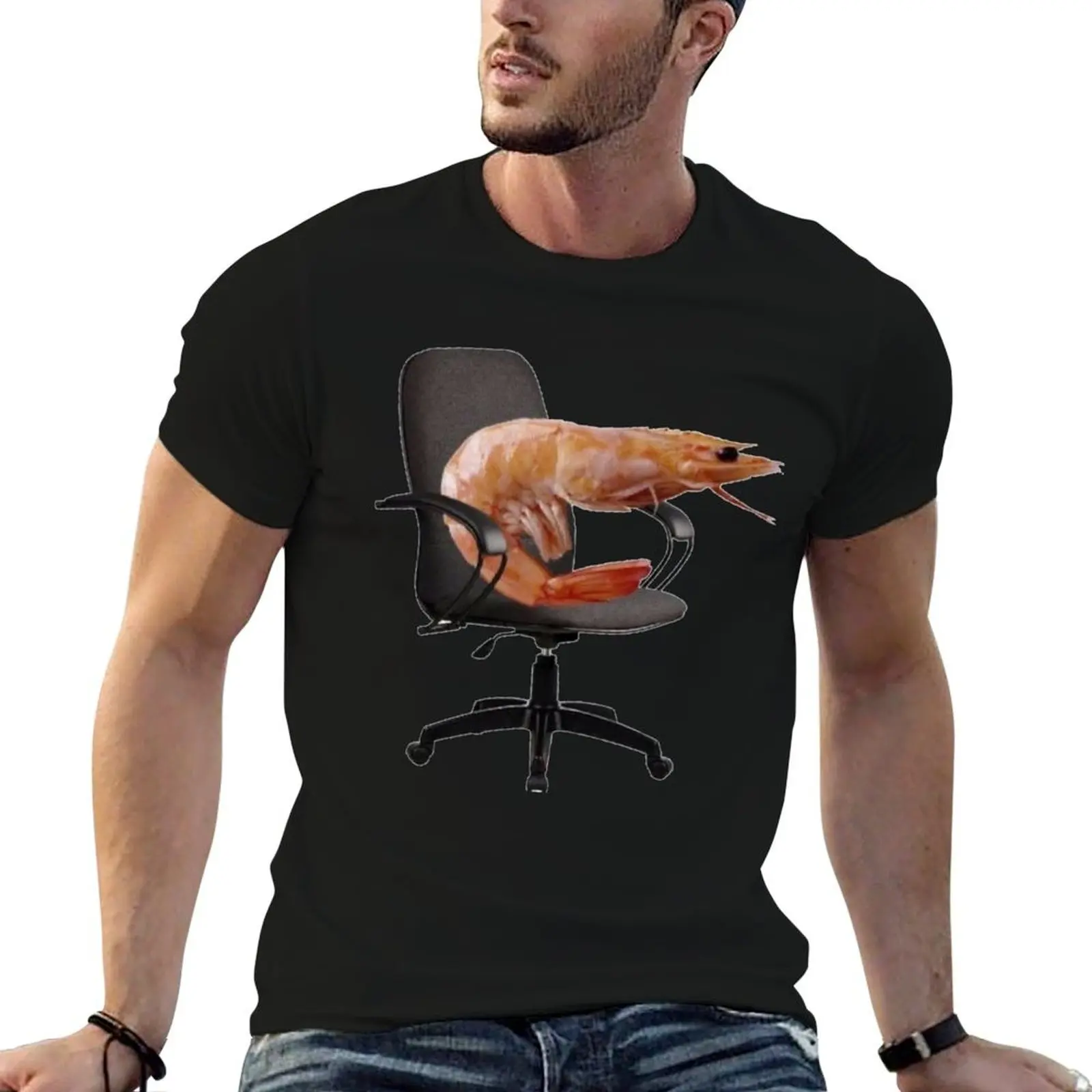 

quality t T-Shirt Posture cotton man for shirt man high Shrimp shirt t