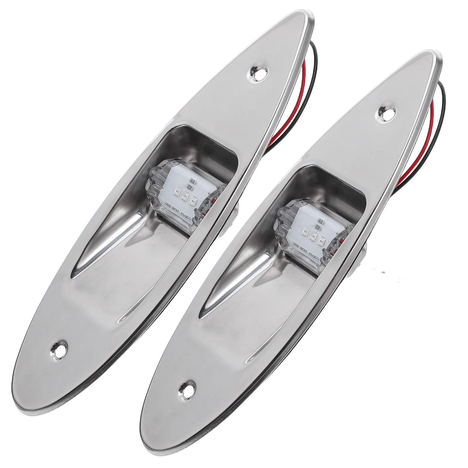 

2 шт. светодиодных навигационных фонарей для лодок, встраиваемые, из нержавеющей стали, водонепроницаемые, красные и зеленые бортовые огни для носовой части яхт, понтонов, каяков, морских судов