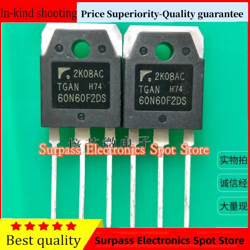 

10PCS-100PCS TGAN60N60F2DS TO-3P 600V 60A IGBT Price Superiority-Quality guarantee