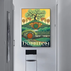 Abstrakter Ring Retro Art Travel Poster, Leinwand Malerei, Vintage -Film, Mordor Castle, Sir Magic Wall, Kinderbettzimmer, Wohnkulturbild 8 Hauptverkäufe abstrakte Gemälde auf Bildschirmen - №8