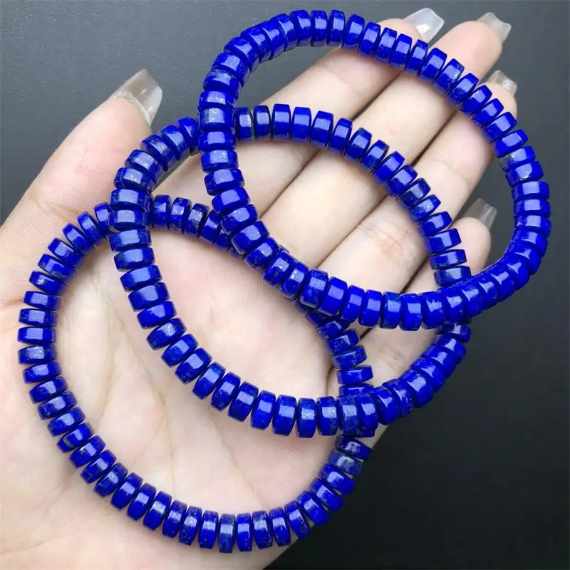 7MM Natural Lapis Lazuli Bracelet Women Beautiful Colorful Crystal Energy Healing Fashion Jewelry 1PCS