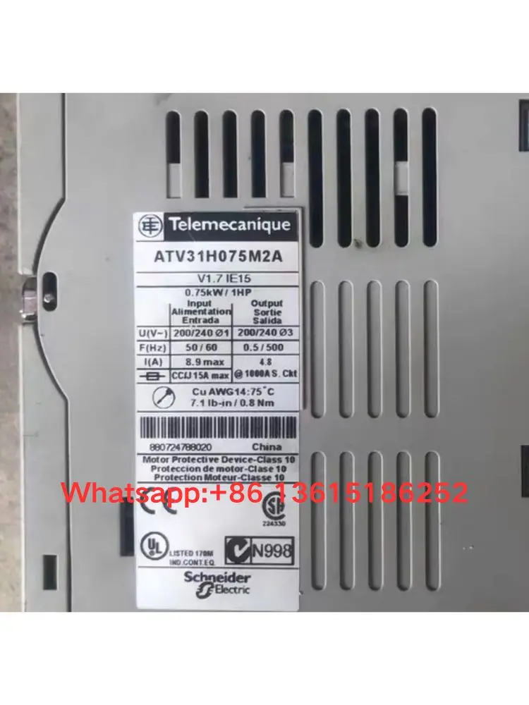 ATV31H075M2A used inverter 0.75kW, fully functional after testing