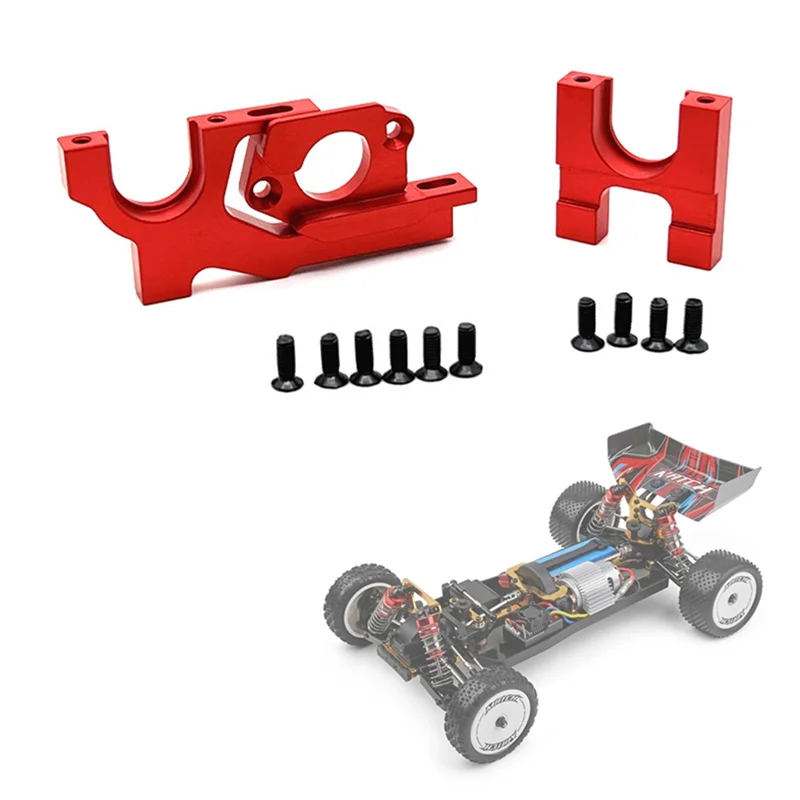 Wltoys 104072 104001 104002 1/10 RC 자동차 업그레이드 부품 용 금속 조정 가능한 모터 마운트 및 센터 기어 마운트 세트