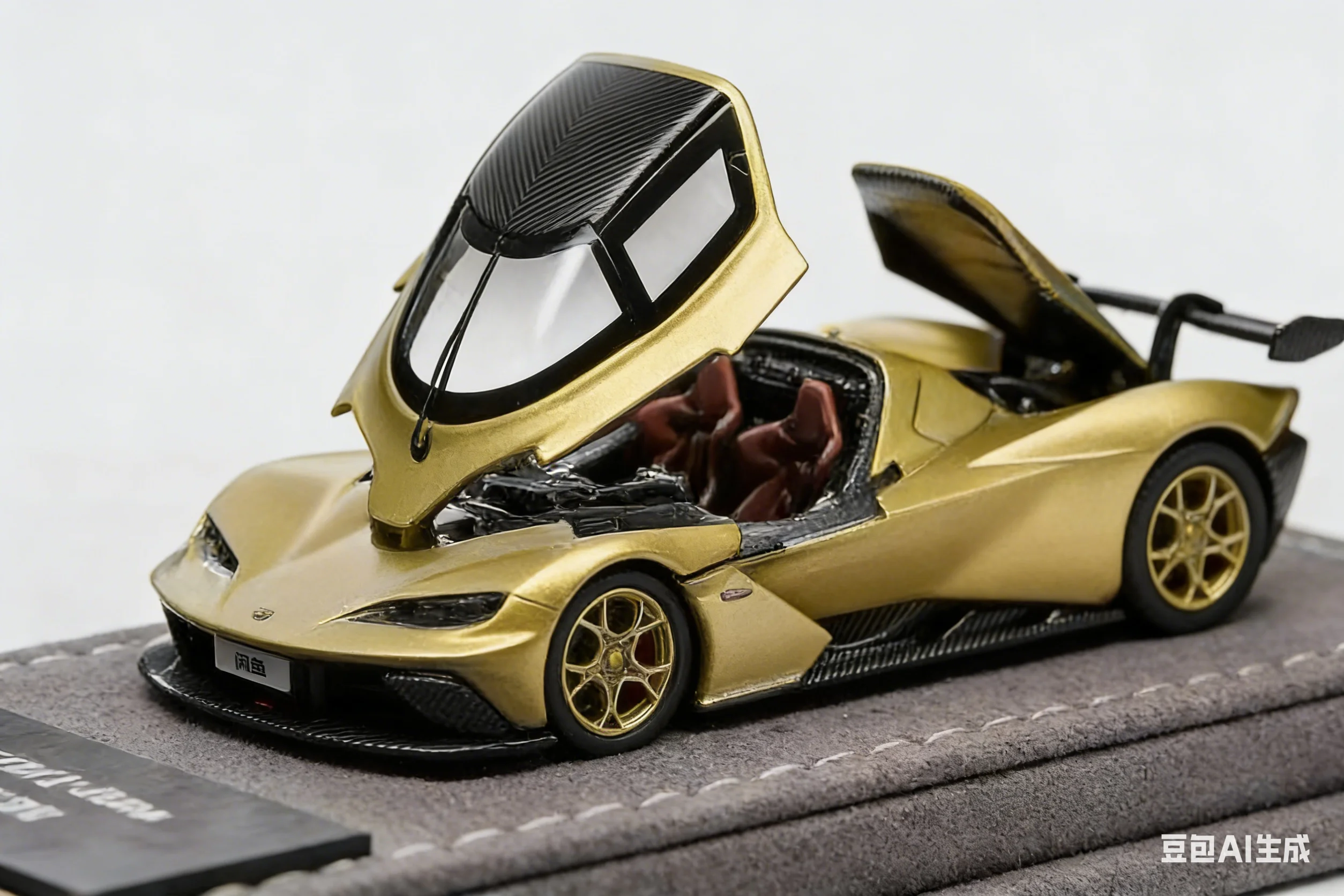 IHCM1:64 KTM X-Bow GT XR model van gegoten metaal in mat goud, als cadeau voor jongens en als bureaudecoratie voor verzamelaars