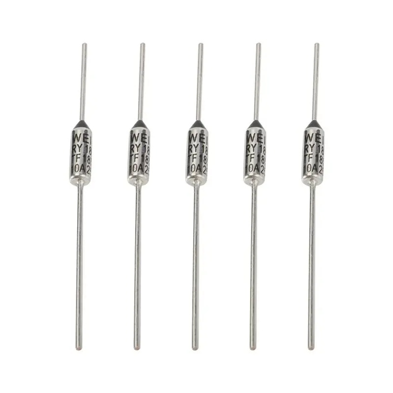 YANA50I 5 Pcs Circuit Cut Off TF 185 Celsius 250V 10A Temperature Thermal Fuses