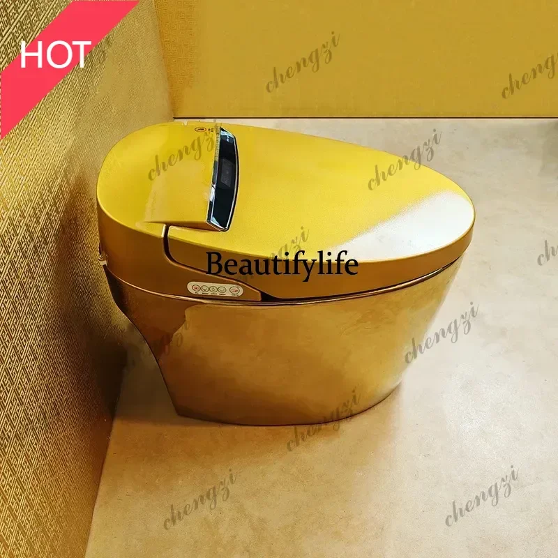 Golden smart toilet automatic flip one-piece no water pressure limit color toilet