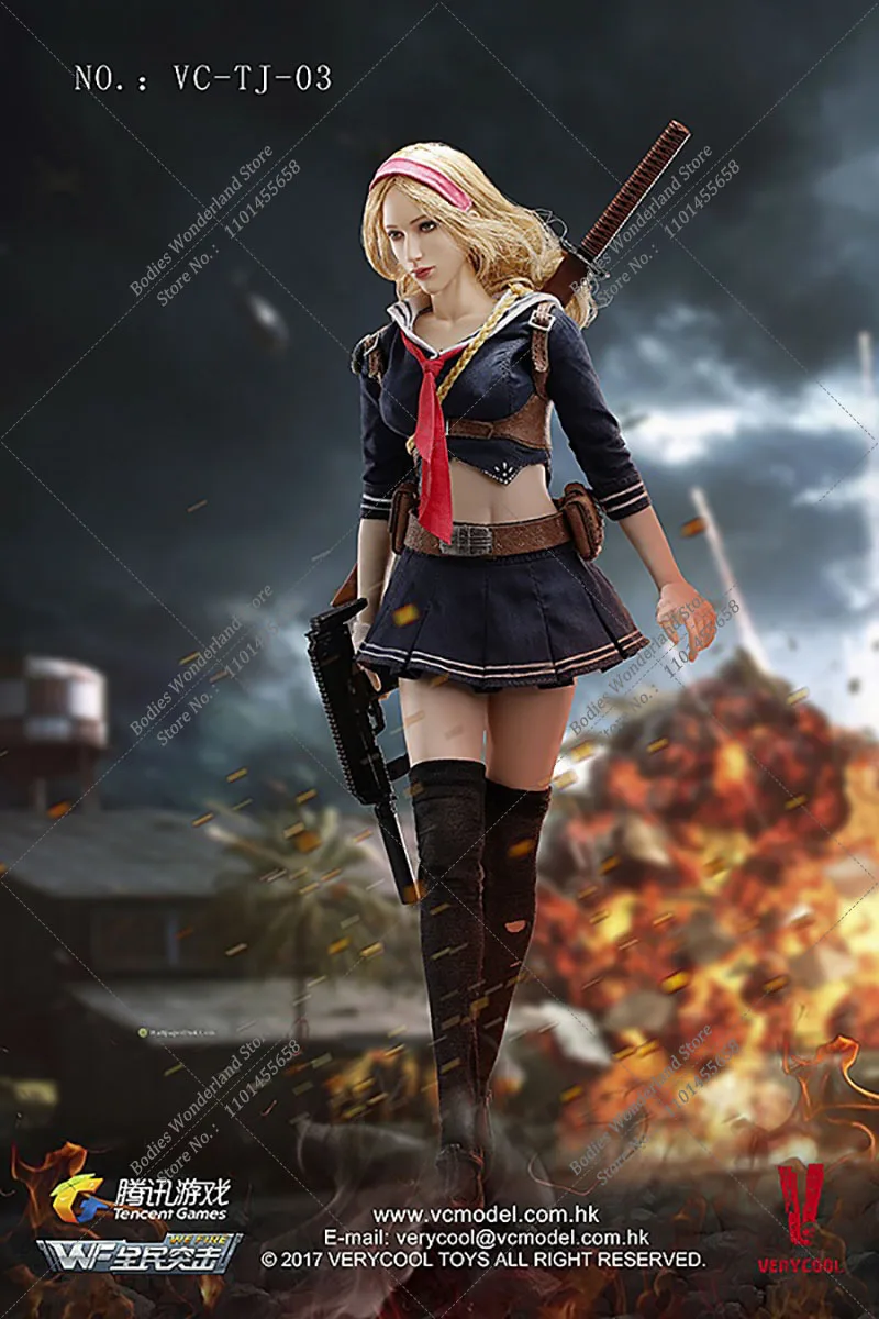 متوفر في المخزون VERYCOOL VC-TJ-03 1/6 مقياس لعبة الموجة الثالثة بليد فتاة البكر 12 بوصة مجموعة كاملة أنثى الجندي عمل نموذج لجسم
