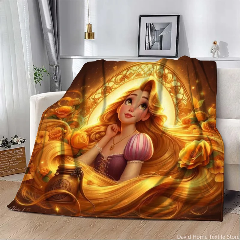 Tangled Rapunzel Printed Flannel Thin Blanket King Size Luxury Winter Throw Travel Blankets for Children Sofa  Fashion Gift