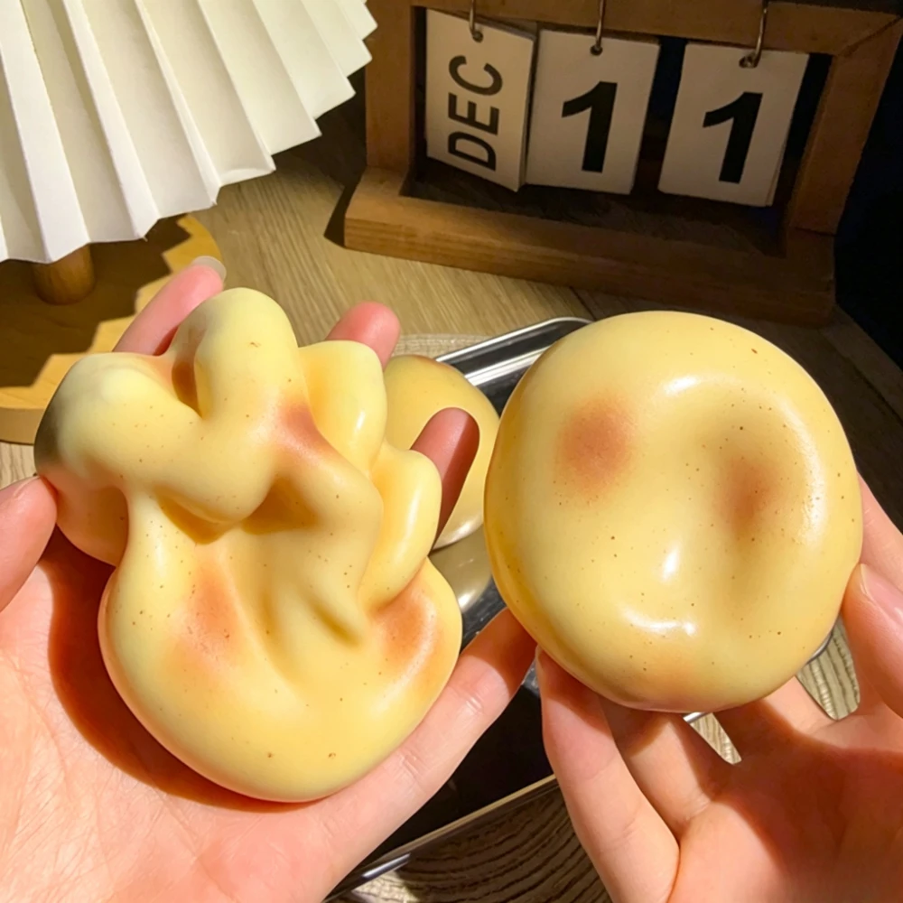 Handgemachter Kartoffelblock-Quetschball, Knuspriges ASMR-Squishy-Spielzeug, Formbarer Stressabbau-Geschenkartikel für den Schreibtisch