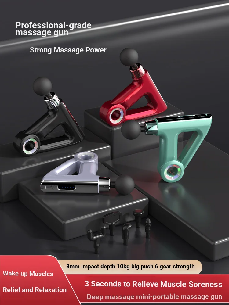 Handheld Electric Body Massager Component for Muscle Tension Relief Personal Care Appliance Part with Multi-Heads Kit