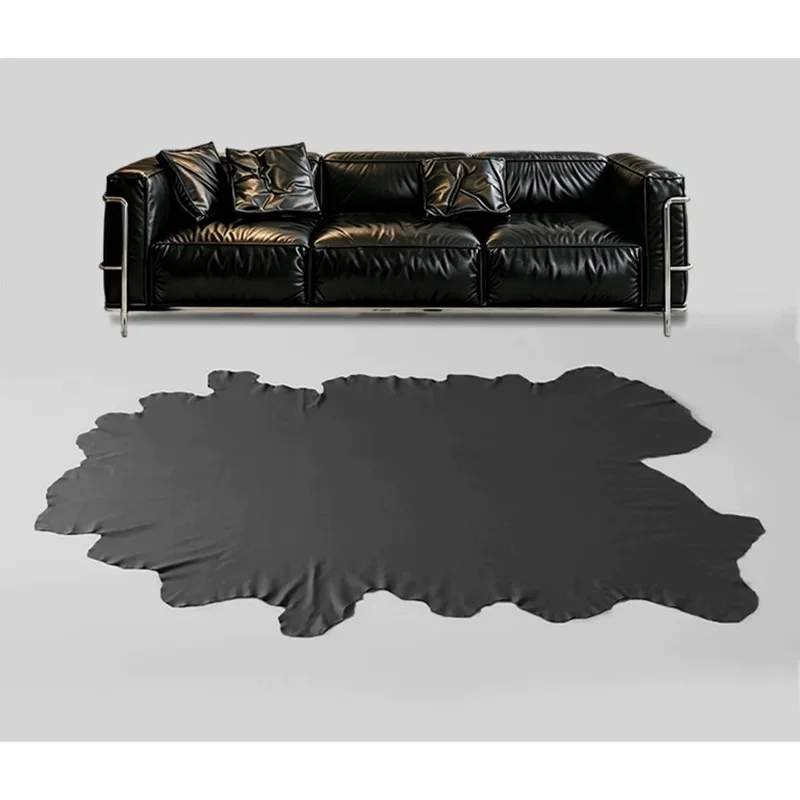 Bauhaus medieval Corbusier first-layer cowhide leather sofa, Italian light luxury living room down sofa