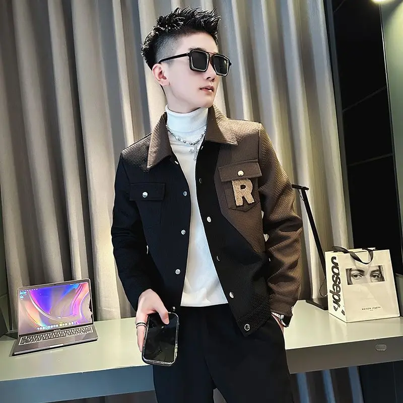 Spring Fashion Men's Korean Version Top 2024 New Personalized Fashion Internet Celebrity Pi Shuai Explosive Street Jacket