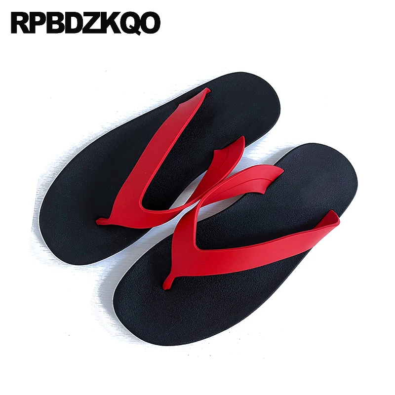 Shoes Plain Multi Colored Slippers Pvc Slides Rubber Walking Sandals Waterproof Men Flats Solid Flip Flop Soft Sole Beach Jelly